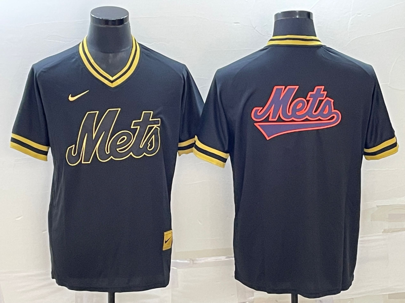 New York Mets1 Black Replica Team Jersey