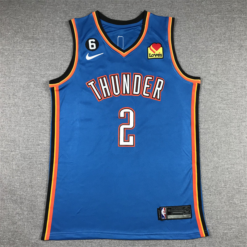 Shai Gilgeous-Alexander Oklahoma City Thunder Blue Icon Jersey