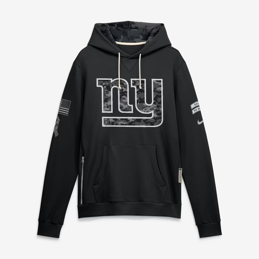 Men's NY Giants 2026 Salute to Service Sideline Dri-FIT Pullover Hoodie in Black