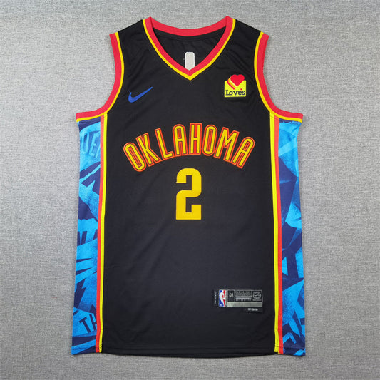 Shai Gilgeous-Alexander Oklahoma City Thunder Black City Jersey
