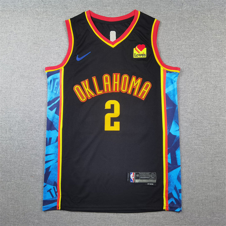Shai Gilgeous-Alexander Oklahoma City Thunder Black City Jersey