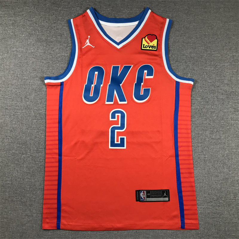 Shai Gilgeous-Alexander Oklahoma City Thunder Orange Statement Jersey