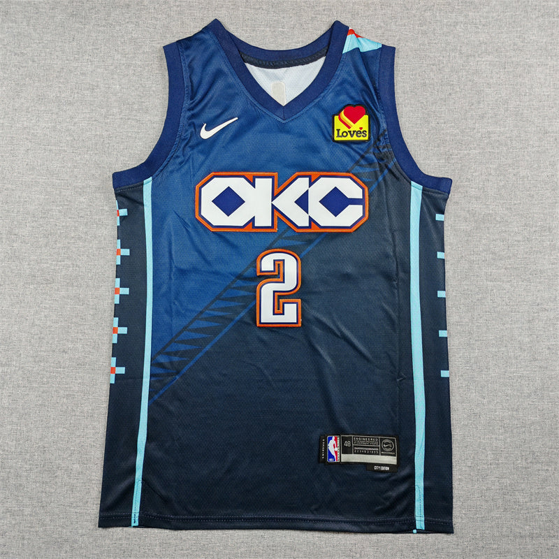 Shai Gilgeous-Alexander Oklahoma City Thunder Navy City Jersey