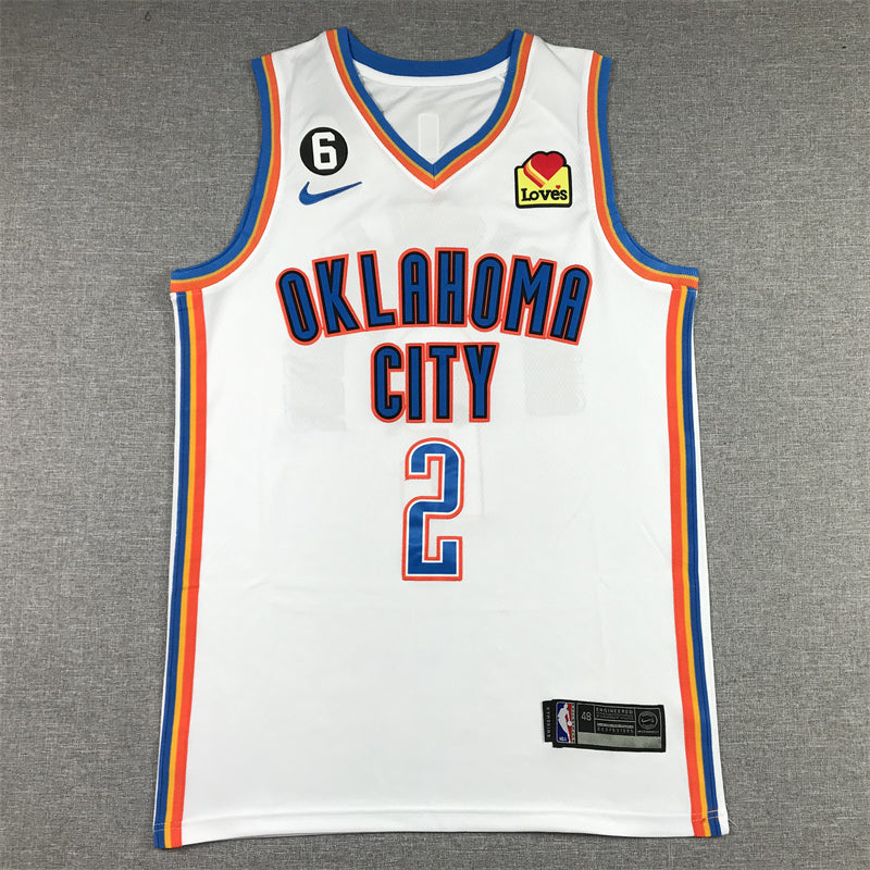 Shai Gilgeous-Alexander Oklahoma City Thunder White Association Jersey