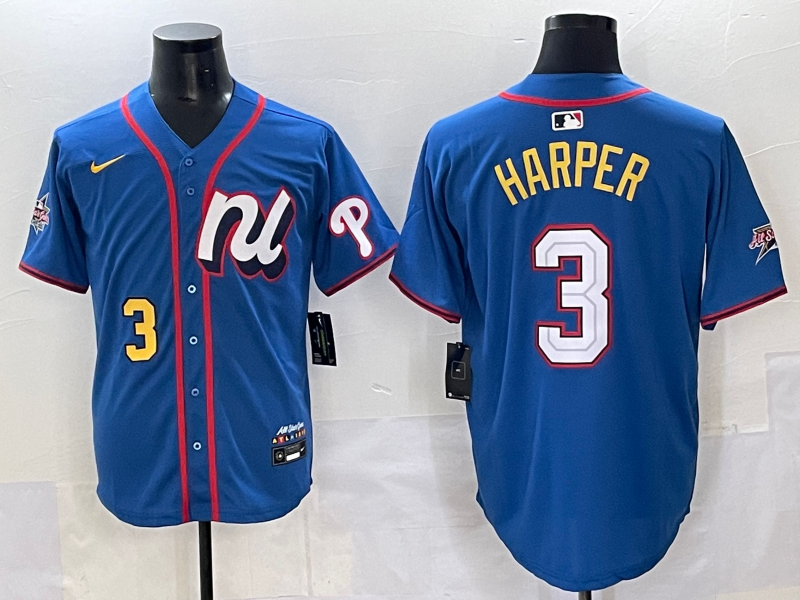 Bryce Harper National League Blue All-Star Jersey
