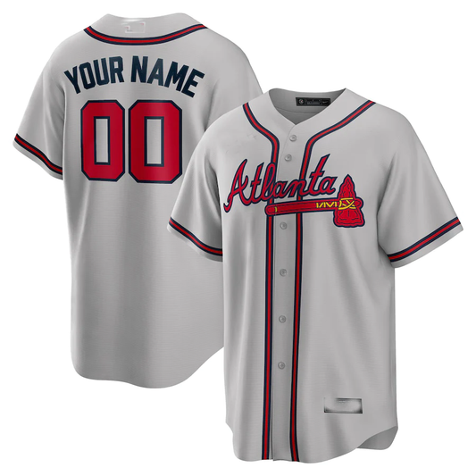 Atlanta Braves Gray Custom Jersey